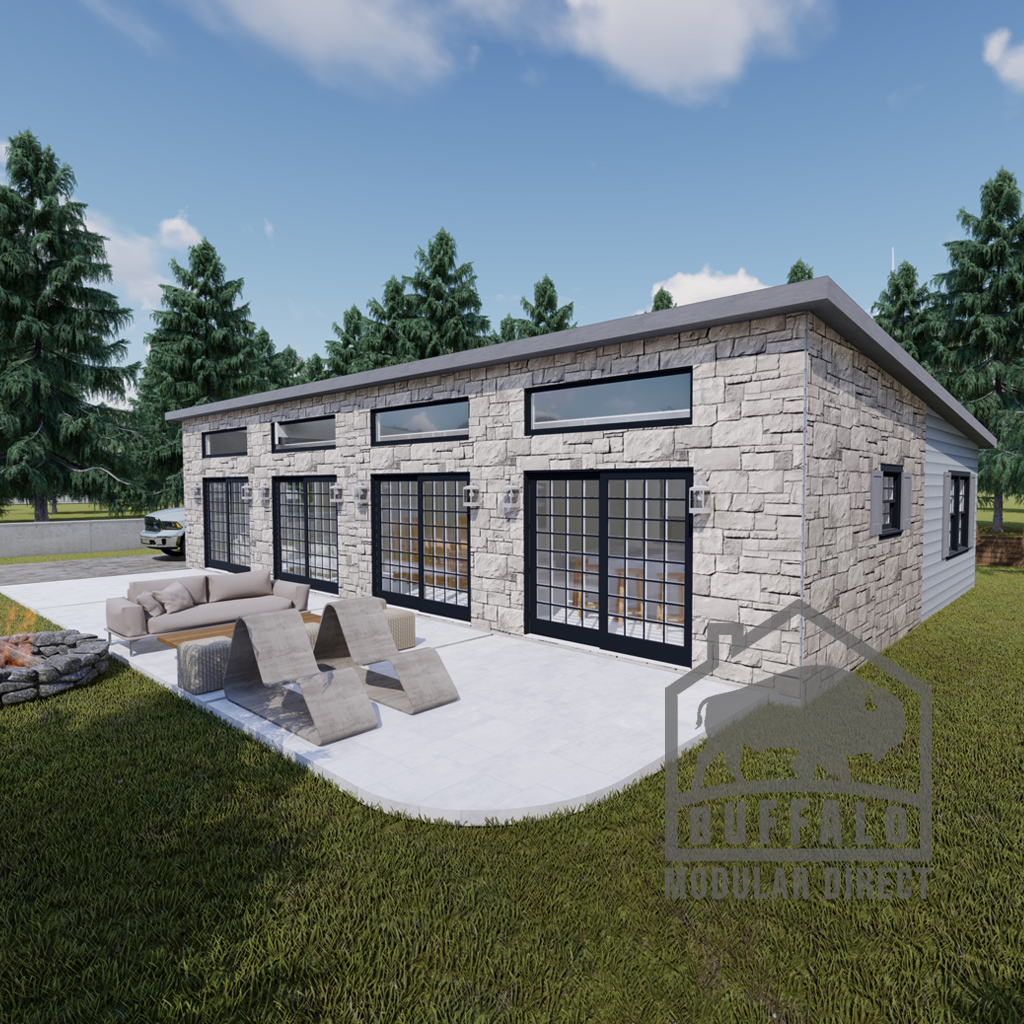 Sloped House 1550 exterior