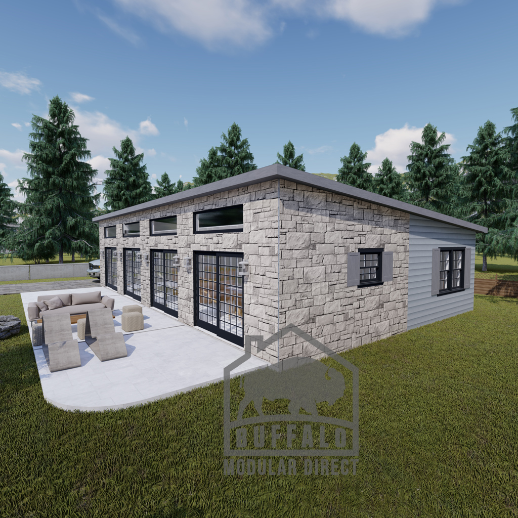 Sloped House 1550 exterior