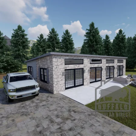Sloped House 1550 modular exterior