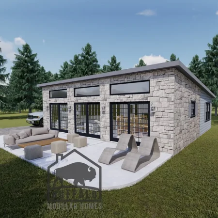 Sloped House 1100 modular exterior